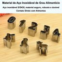 Ver imagem 3 de Kit Cortador Biscoito Inox 26 Peças Números Figuras e Moldes