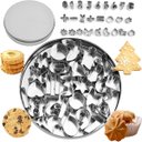 Ver imagem 7 de Kit Cortador Biscoito Inox 26 Peças Números Figuras e Moldes