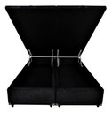 Ver imagem 3 de Cama Box Baú King-size 193x203 Reforçada Fabricação Própria - Suede Preto