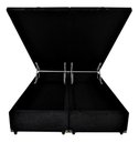 Ver imagem 1 de Cama Box Baú King-size 193x203 Reforçada Fabricação Própria - Suede Preto