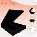 Ver imagem 6 de Cama Box Baú King-size 193x203 Reforçada Fabricação Própria - Suede Preto