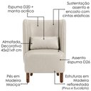 Ver imagem 4 de Poltrona Decorativa Verso Pes Madeira Courino Tcs 725 Moll