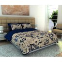 Ver imagem 1 de Cobre Leito King 3 Peças Malha 100% Algodão Pássaro Royal