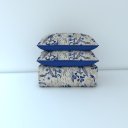 Ver imagem 2 de Cobre Leito King 3 Peças Malha 100% Algodão Pássaro Royal