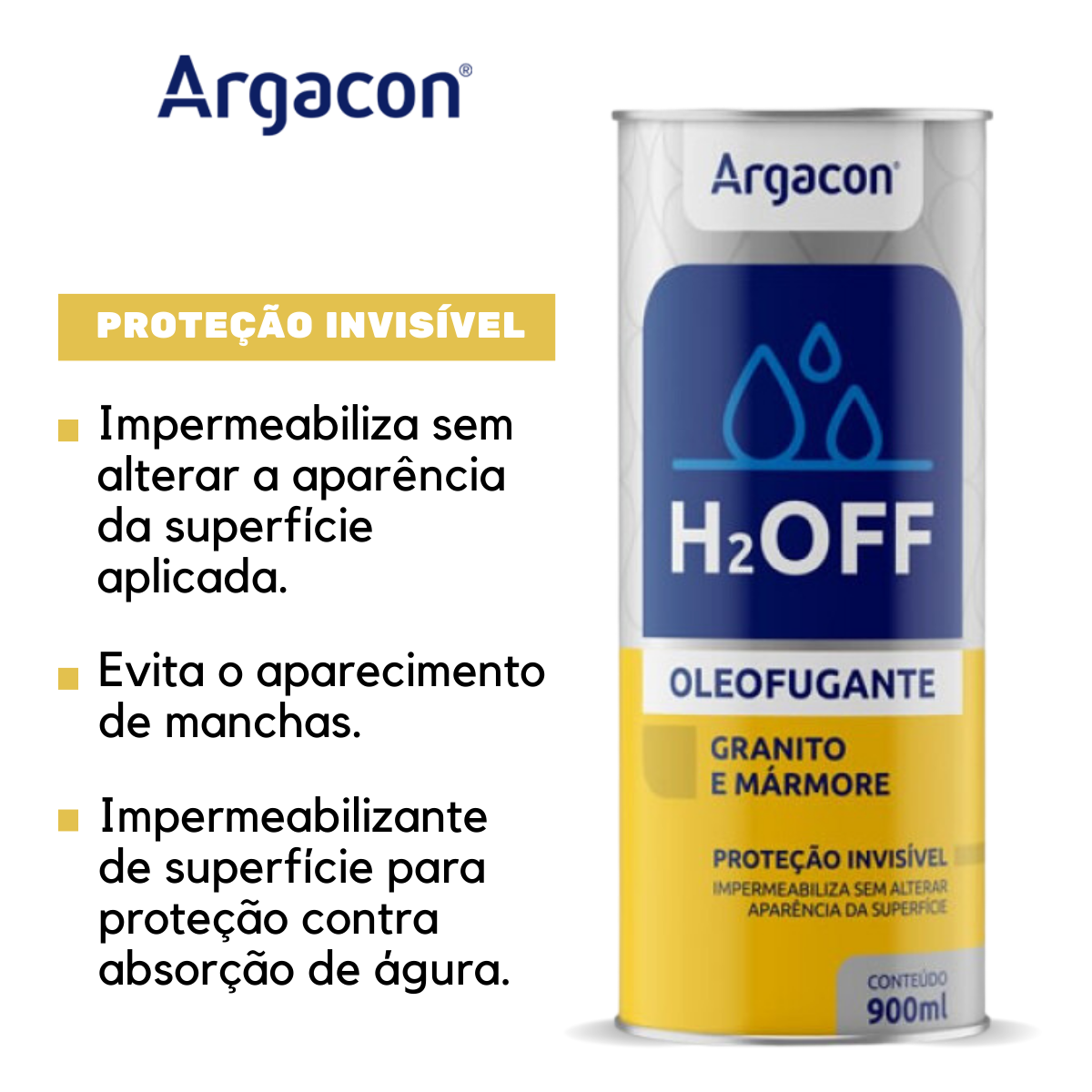 Impermeabilizante Óleofugante H2OFF Argacon Mármore Piso - 3