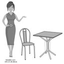 Ver imagem 6 de Jogo de Mesa e 04 Cadeiras Thais com Tampo Granito Craquelada/Assento Rattan - Artefamol