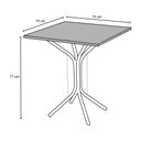 Ver imagem 5 de Jogo de Mesa e 04 Cadeiras Thais com Tampo Granito Craquelada/Assento Rattan - Artefamol
