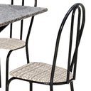 Ver imagem 7 de Jogo de Mesa e 04 Cadeiras Thais com Tampo Granito Craquelada/Assento Rattan - Artefamol
