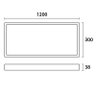 Painel Led de Sobrepor Retangular 120x30cm 40w - Blumenau 80886004 - 3