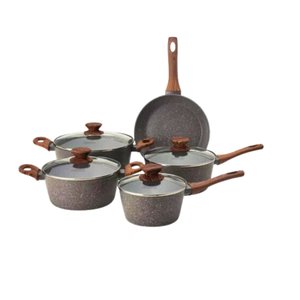 Conjunto Panelas Grafito 5 Pçs Indução Cerâmica Mimo Style Ps5jt