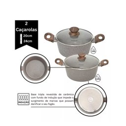 Conjunto Panelas Grafito 5 Pçs Indução Cerâmica Mimo Style Ps5jt - 4