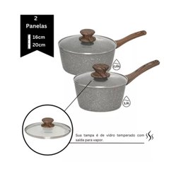 Conjunto Panelas Grafito 5 Pçs Indução Cerâmica Mimo Style Ps5jt - 3