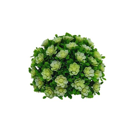 Planta Meia Bola Flor Artificial - Arranjo para Decoração - Branca