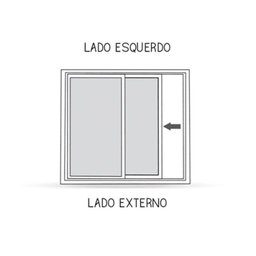 Janela de alumínio 02 folhas fit preto - 100x100 - 2