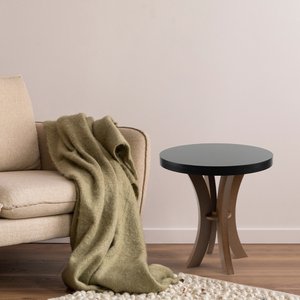 Mesa de Canto Santorini 40cmø X 40cm de Altura - Preto