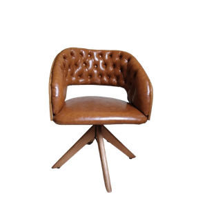 Poltrona Decorativa Núbia Encosto Capitonê Caramelo