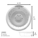 Ver imagem 3 de Spa Redondo Rubi com Hidro em Acrílico - 127v