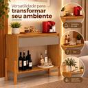 Ver imagem 4 de Aparador Líbano MDF 90cm com Prateleira e Gaveta para Sala Nature com Gris Cinza