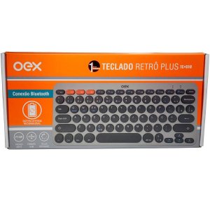 Teclado sem Fio Retro Plus Cinza Oex Tc510
