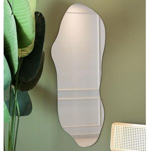 Espelho Corpo Orgânico Decorativo 118x43cm Lapidado