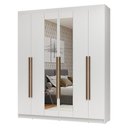 Ver imagem 3 de Guarda-Roupa Casal 6 Portas Batentes com Espelho Netuno Madesa
