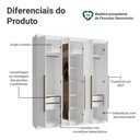 Ver imagem 5 de Guarda-Roupa Casal 6 Portas Batentes com Espelho Netuno Madesa