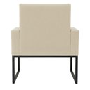 Ver imagem 5 de Kit 2 Poltronas para Recepção Thais com Base de Ferro Preto Resistente Bege