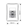 Interruptor Simples e Tomada Dupla 2P+T 20A Fame Habitat Black com Placa 4x2 Preto - 2