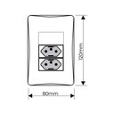 Ver imagem 2 de Interruptor Simples e Tomada Dupla 2P+T 20A Fame Habitat Black com Placa 4x2 Preto