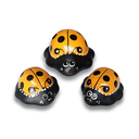 Ver imagem 1 de JOANINHA MINI AMARELA DECORAÇÃO DE JARDIM KIT 3UN CERÂMICA MINIATURA