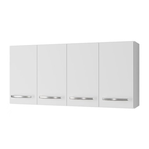 Armário Aéreo Mara 118 Cm 4 Portas Branco Moblis