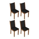 Ver imagem 1 de Kit 4 Cadeiras de Jantar 4291 Rustic/preto Madesa
