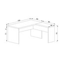 Ver imagem 4 de Mesa Essencial L 1,50m x1,50m Málaga/Preto Com 2 Gavetas