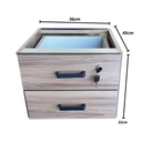 Ver imagem 2 de Mesa Essencial L 1,50m x1,50m Málaga/Preto Com 2 Gavetas