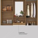 Ver imagem 4 de Guarda Roupa Capelinha Lord 4 Portas com Espelho Amendola/off White Demóbile