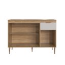 Ver imagem 5 de Armário Balcão com Tampo 3 Portas 1 Gaveta 120cm Modulada Veneza Bege/Mel/Arenas