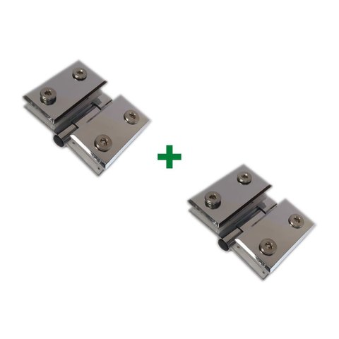 Kit com duas 2 unidades de dobradiças 1118 D vidro e vidro