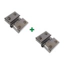 Ver imagem 1 de Kit com duas 2 unidades de dobradiças 1118 D vidro e vidro