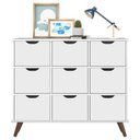 Ver imagem 1 de Nicho Organizador Retrô 9 Gavetas Branco - Qmovi