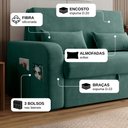 Ver mais imagens de Sofá Cama 2 Lugares Compacto com Baú 140 Larg Lady Day Matrix
