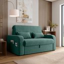 Ver imagem 1 de Sofá Cama 2 Lugares Compacto com Baú 140 Larg Lady Day Matrix