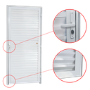Ver imagem 2 de Porta Veneziana Alumínio 86 Esq Branco Brimak
