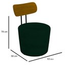 Ver imagem 4 de Poltrona Decorativa para Sala de Estar Redonda 53cm Le Moon M22 Veludo Verde - Mpozenato