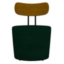 Ver imagem 3 de Poltrona Decorativa para Sala de Estar Redonda 53cm Le Moon M22 Veludo Verde - Mpozenato