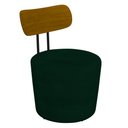 Ver imagem 1 de Poltrona Decorativa para Sala de Estar Redonda 53cm Le Moon M22 Veludo Verde - Mpozenato
