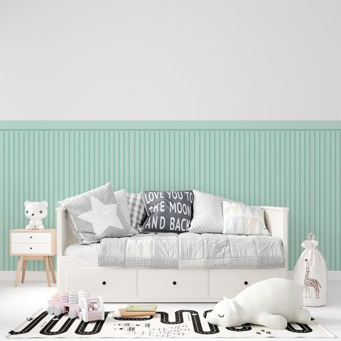 Papel de Parede Decorativo Autocolante Meia Parede Infantil - 5 Rolos