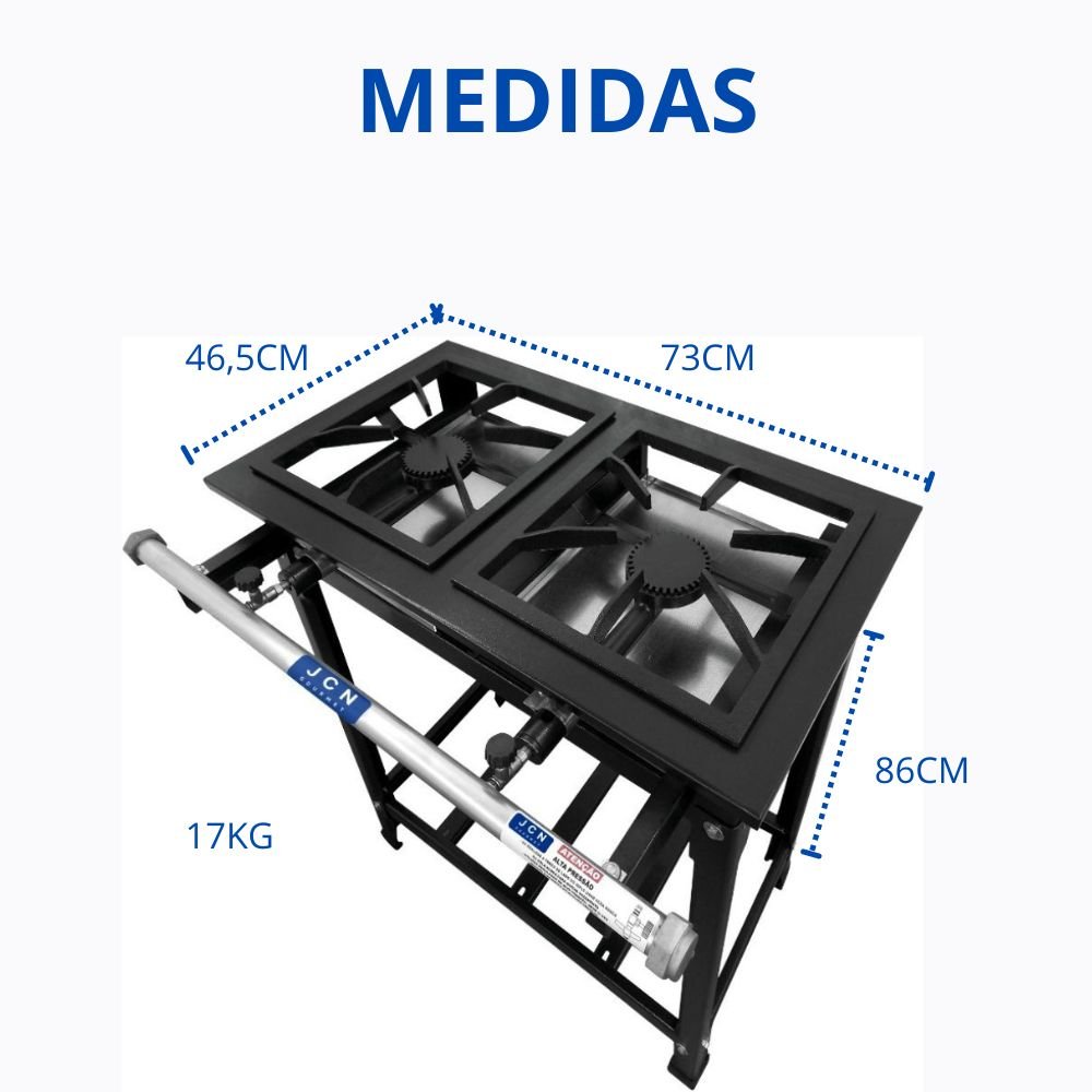 Fogão Industrial 2 Bocas Alta Pressão 30x30 Qs - Perfil 05 - 4