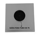 Ver imagem 4 de Ralo Invisível Oculto 20x20 Cola Piso Coletor Cinza Saída Baixa Tubo de 75mm
