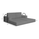 Ver imagem 6 de Sofá Cama À Vácuo 2 Lugares Linha Modular Flip Magic Yescasa