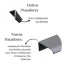 Ver imagem 4 de Kit 10 Puxador Porta Gavet Móveis Cozinha Drop Alumínio 50mm - Prata